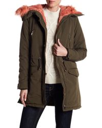 dex faux fur trimmed hooded parka