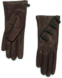Portolano - Bow Leather Gloves - Lyst