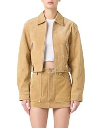 Blank NYC - Crop Suede Jacket - Lyst