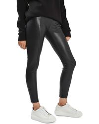 Black leather leggings topshop Clearance