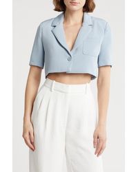 Love By Design - Ryder Short Sleeve Crop Blazer - Lyst