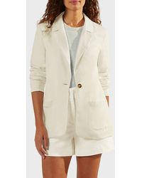 Matty M - Bronson Linen Blend Blazer - Lyst
