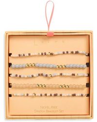 Leith - Set Of 5 Beaded Stretch Bracelets - Lyst