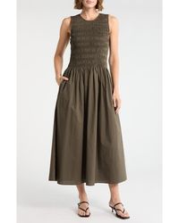 Rag & Bone Rosalind Sleeveless Cotton & Linen Trapeze Dress in White | Lyst