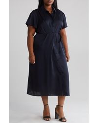 Nordstrom - Short Sleeve Wrap Dress - Lyst