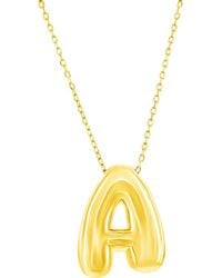 Simona - Bubble Initial Pendant Necklace - Lyst