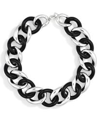 Kenneth Jay Lane - Two-Tone Chain Link Necklace - Lyst