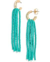 Leith - Beaded Fringe Drop Earrings - Lyst