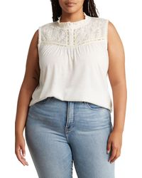 Forgotten Grace - Embroidered Cotton Tank Top - Lyst