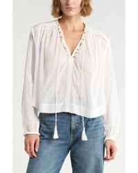 Joie - Long Sleeve Embroidered Top - Lyst