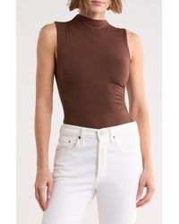 Blu Pepper - Side Cinched Mock Neck Top - Lyst