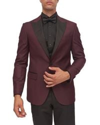Ron Tomson - Peak Lapel Two-Tone Tuxedo Jacket - Lyst