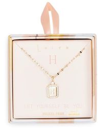Leith - Initial Pendant Necklace - Lyst