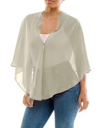 Nina Leonard - Chiffon Capelet - Lyst