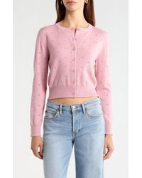 Astr - Denise Button Front Cardigan - Lyst