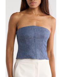 Twp - Jillian Strapless Bustier Crop Top - Lyst