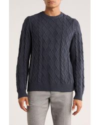 14th & Union - Cable Knit Sweater - Lyst