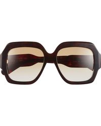 Chloé - 56Mm Rectangular Sunglasses - Lyst