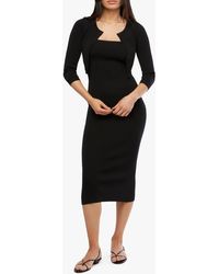 WeWoreWhat - Strapless Ribbed Body-con Midi Dress - Lyst