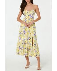 Astr - Floral Pleated Bust Fit & Flare Sundress - Lyst