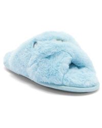 BCBGMAXAZRIA - Faux Fur Slide Slipper - Lyst