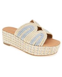 Andre Assous - Serene Espadrille Platform Wedge Slide Sandal - Lyst