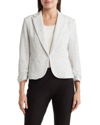 Amanda + Chelsea - Scrunched Sleeve Ponte Blazer - Lyst