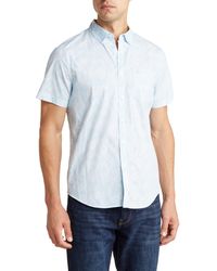 Original Penguin - Palm Print Short Sleeve Button-up Shirt - Lyst