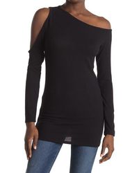 Go Couture - Tie Dye Cold Shoulder Top - Lyst