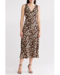 Wishlist - Animal Print V-Neck Dress - Lyst