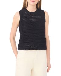 1.STATE - Open Stitch Cotton Blend Sweater Tank - Lyst