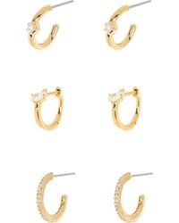 Nadri - Assorted 3-Pack Cz Huggie Hoop Earrings - Lyst