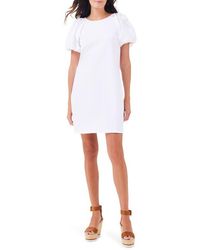 NIC+ZOE - Puff Sleeve Cotton T-Shirt Dress - Lyst
