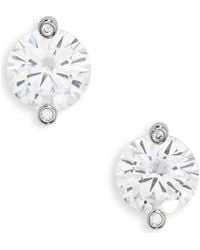Kate Spade - Duo Prong Brilliant Cz Stud Earrings - Lyst