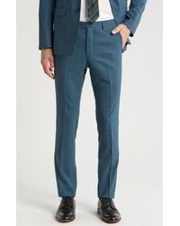 John Varvatos - Solid Wool Blend Pants - Lyst