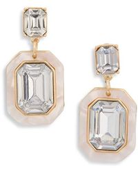 Nordstrom Rack - Emerald Cut Cubic Zirconia Drop Earrings - Lyst