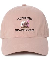 David & Young - Cowgirl Beach Club Embroidered Cotton Baseball Cap - Lyst