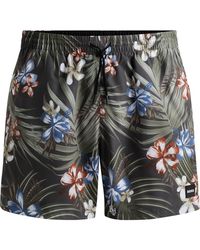 BOSS - Pirhana Abstract Floral Swim Trunks - Lyst