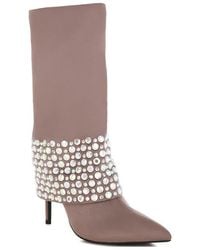 LONDON RAG - Basso Rhinestone Foldover Boot - Lyst