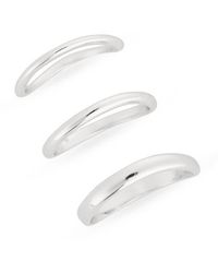 Nordstrom Rack - Demi-Fine Set Of 3 Wavy Band Rings - Lyst
