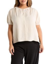 Max Studio - Bubble Short Sleeve Top - Lyst