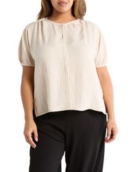 Max Studio - Bubble Short Sleeve Top - Lyst