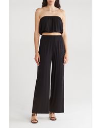 Lulus - Miami Muse Strapless Two-piece Crop Top & Maxi Skirt - Lyst