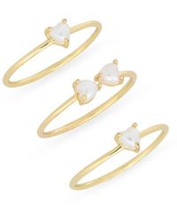 Nordstrom Rack - Demi-Fine 3-Pack Faux Pearl Assorted Rings - Lyst
