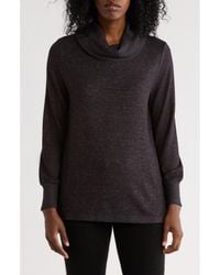 Matty M - Cowl Neck Long Sleeve Knit Top - Lyst