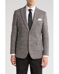 Tahari - Slim Fit Textured Plaid Blazer - Lyst
