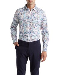 Robert Graham - Acker Abstract Print Cotton Button-up Shirt - Lyst