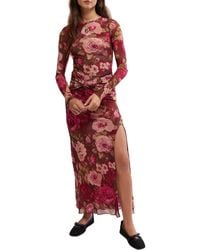 Free People - Gianni Long Sleeve Stretch Mesh Body-Con Dress - Lyst