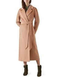 LK Bennett - Frances Belted Wool Coat - Lyst