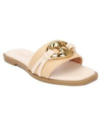 Seven7 - Raffia Flat Sandal - Lyst